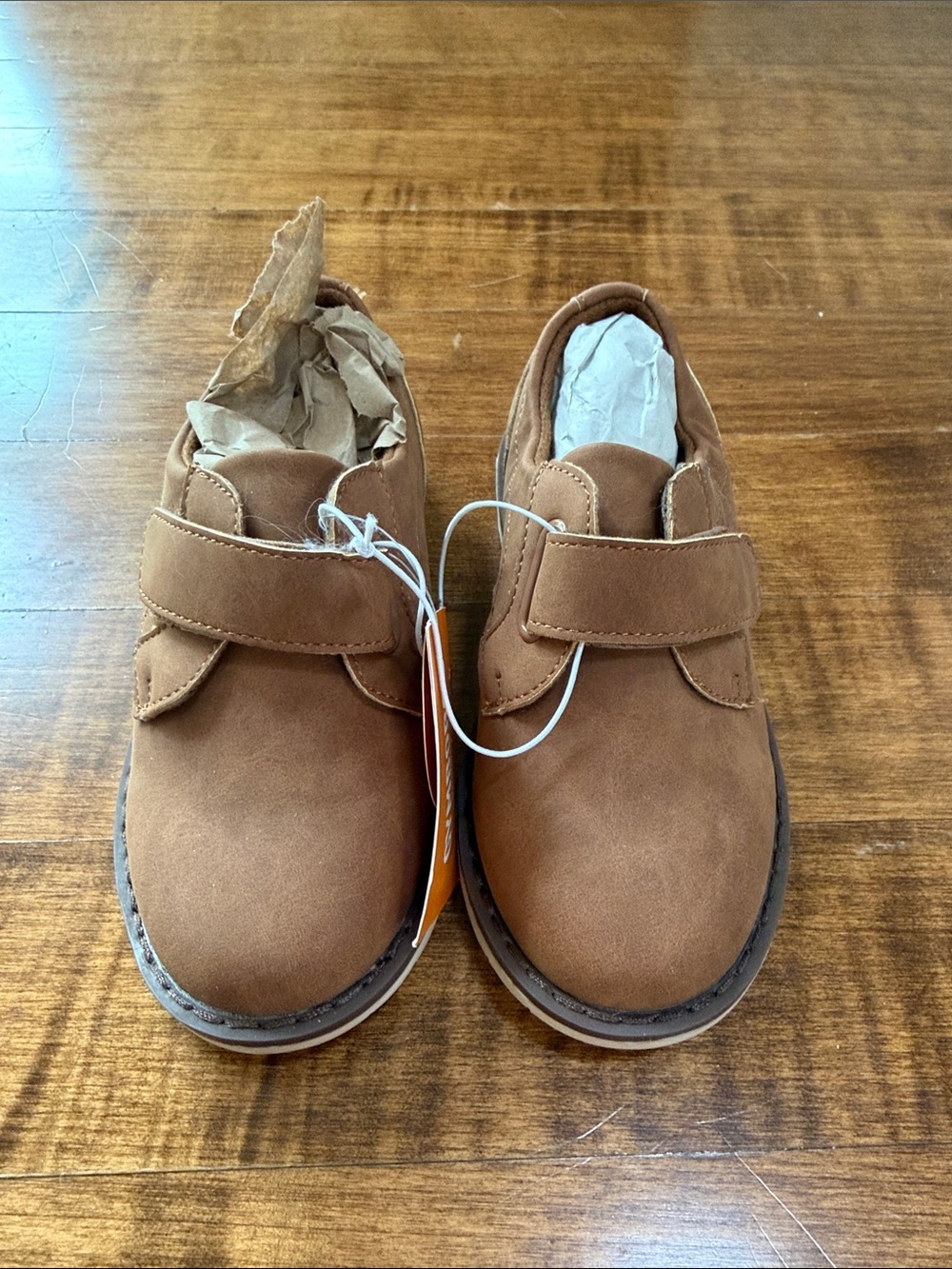 Gymboree Brown Easy On Velcro Casual or Dress Shoes